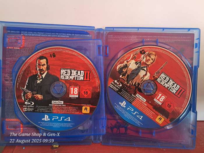 PS4 RED DEAD REDEMPTION II - NO MANUAL/MAP
