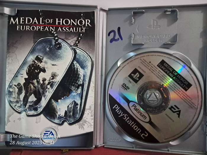 PS2 MEDAL OF HONOR : EUROPEAN ASSAULT (PLATINUM) + MANUAL