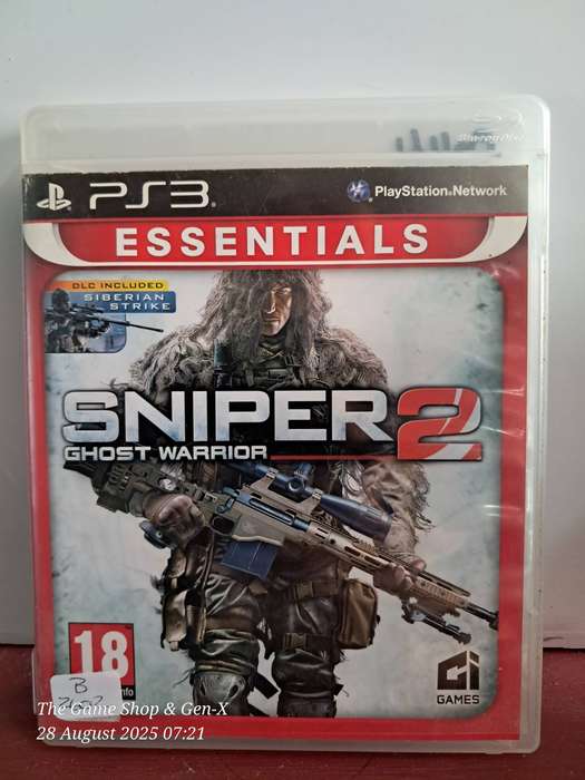PS3 SNIPER GHOST WARRIOR 2 (ESSENTIAL) + MANUAL