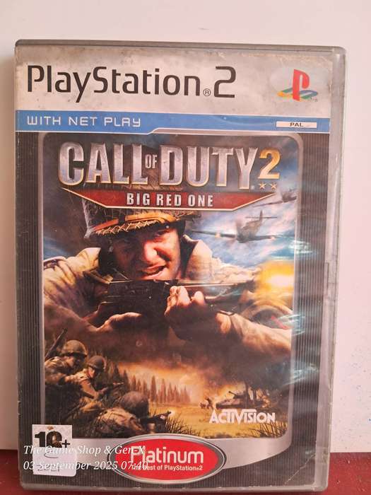 PS2 CALL OF DUTY 2 : BIG RED ONE (NO MANUAL) BLACK LABEL DISC