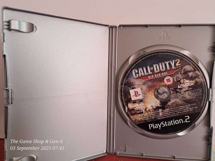 PS2 CALL OF DUTY 2 : BIG RED ONE (NO MANUAL) BLACK LABEL DISC