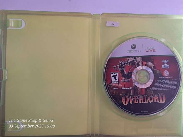 XBOX 360 OVERLORD - NO MANUAL (NTSC DISC) ###CONFIRMED WORKING ON PAL SYSTEMS###
