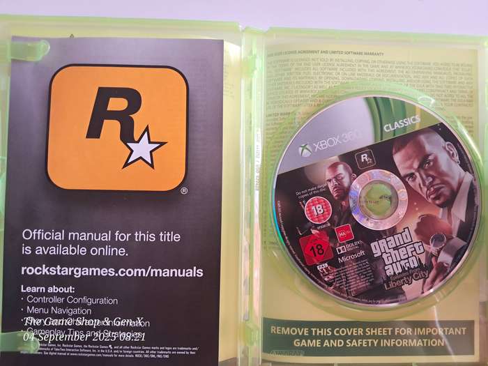 XBOX 360 GRAND THEFT AUTO : EPISODES FROM LIBERTY CITY - NO MANUAL/MAP