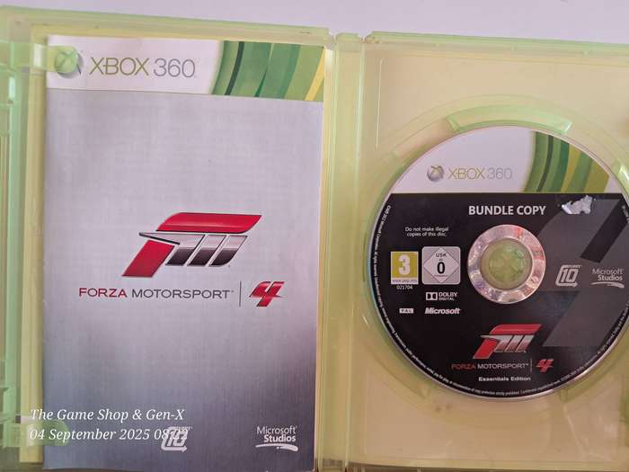 XBOX 360 FORZA 4 (ESSENTIALS EDITION) + MANUAL