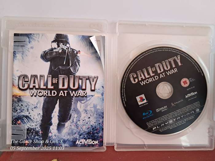 PS3 CALL OF DUTY : WORLD AT WAR + MANUAL