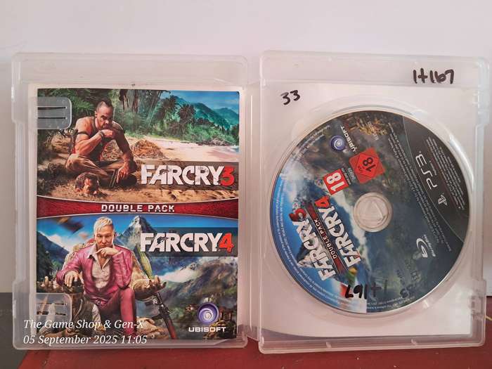 PS3 FARCRY 3 & 4 DOUBLE PACK + MANUAL