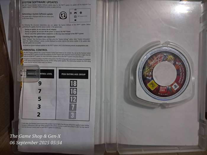 PSP DRAGONBALL Z : TENKAICHI TAG TEAM + MANUAL (DAMAGED MANUAL)