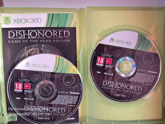 XBOX 360 DISHONORED (GAME OF THE YEAR EDITION) + MANUAL