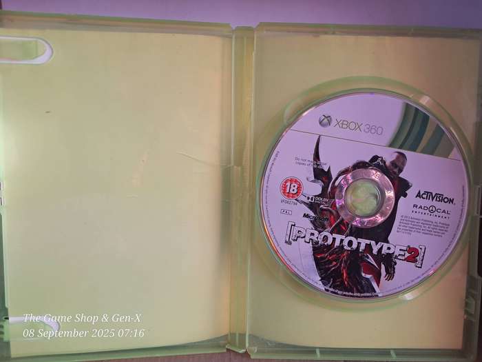 XBOX 360 PROTOTYPE 2 - NO MANUAL