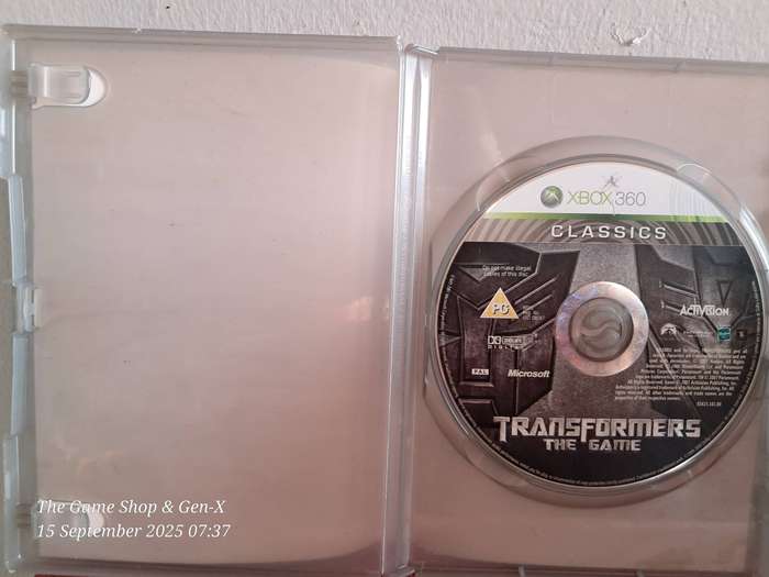 XBOX 360 TRANSFORMERS : THE GAME - NO MANUAL