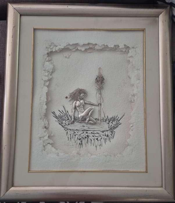 MAGNIFICENT COLLECTIBLE SILVER AND GOLD ARTPIECE BY JOHN KLYNSMITH