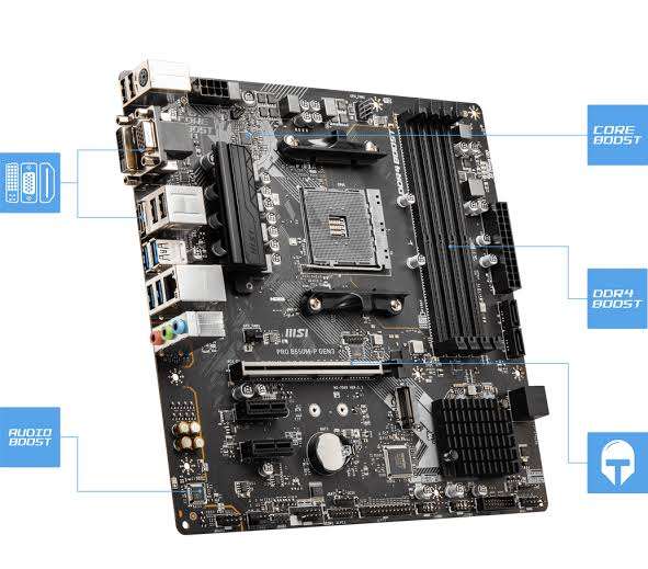 MSI PRO B550M-P Gen 3 AMD GAMING Motherboard