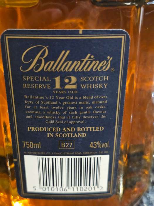 Ballantines 12 Years Old Gold Seal Whisky