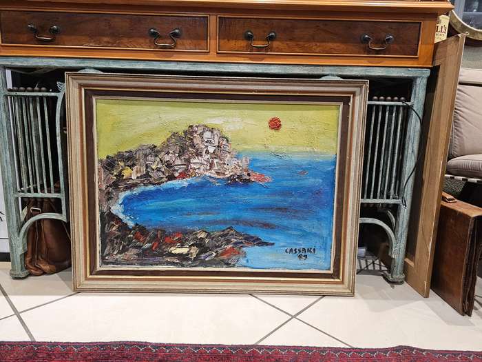 Original Oil on Board Painting By Cassari Dated 1989