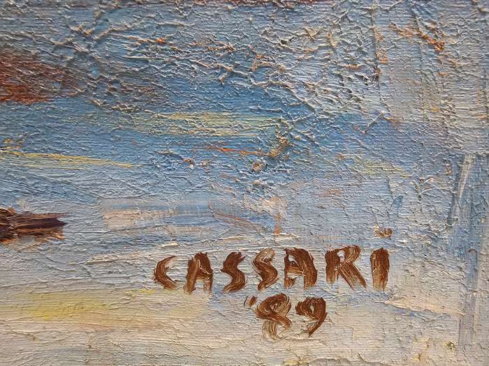 Original Oil on Board Painting By Cassari Dated 1989