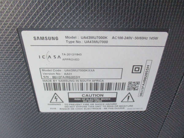 Samsung UA43MU7000 43" UHD Smart TV