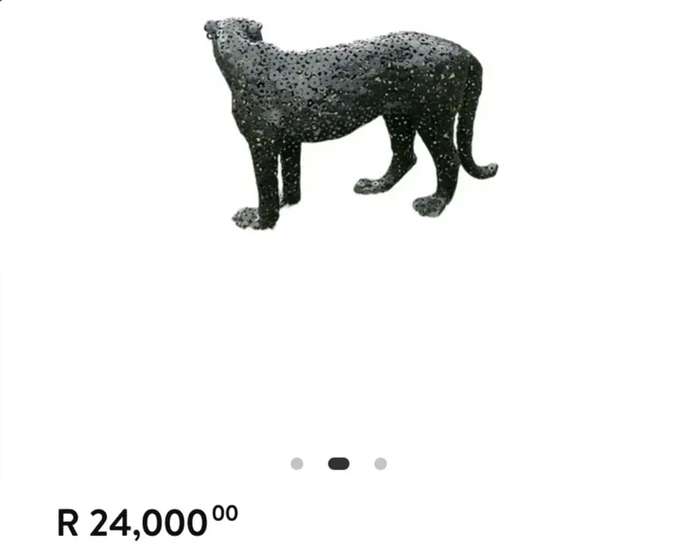 Leopard Metal Washers Sculpture