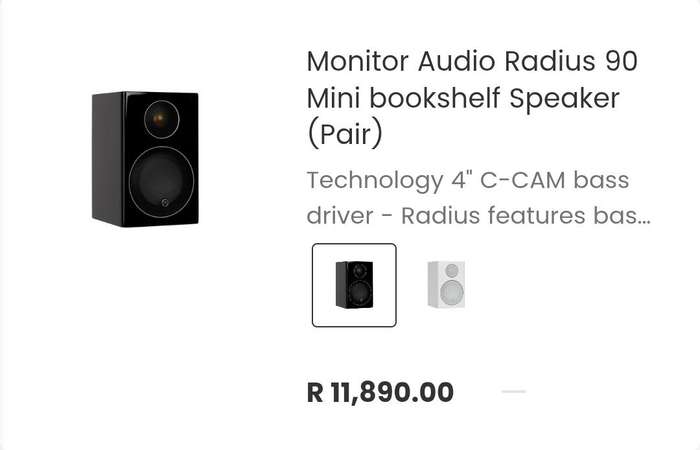 Monitor Audio Radius 90 Bookshelf and Radius 180 Centre Speakers