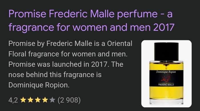 Frederic Malle Editions de Parfums Promise By Dominique Ropion