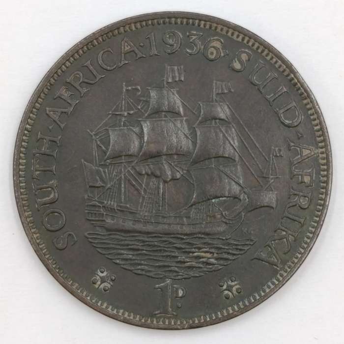 1936 SA Union George V one Penny - XF