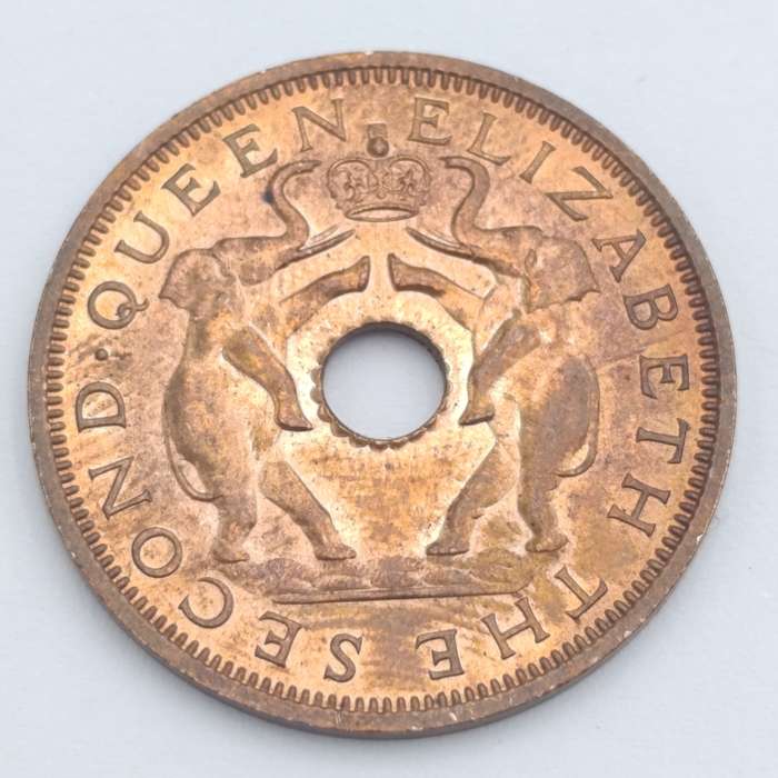 Rhodesia & Nyasaland 1962 one penny Brilliant uncirculated