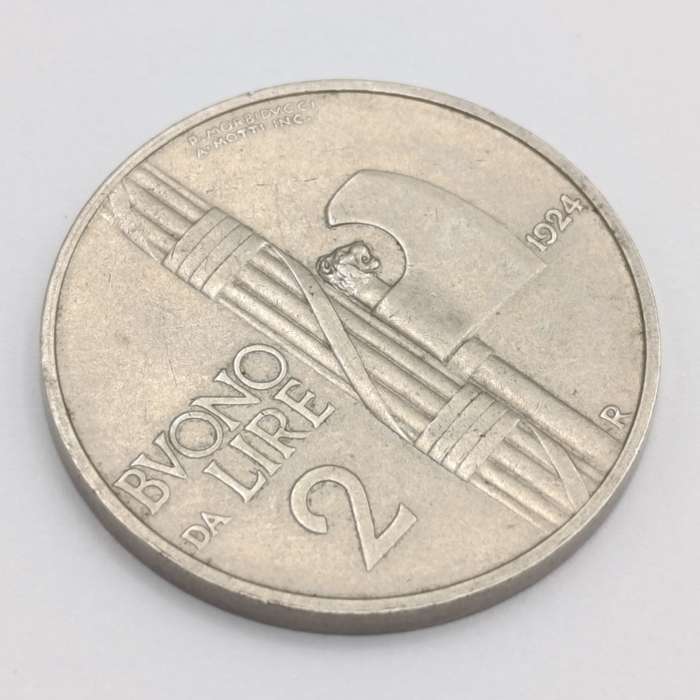 Italy 2 Lire 1924 - Victor Emmanuel 2