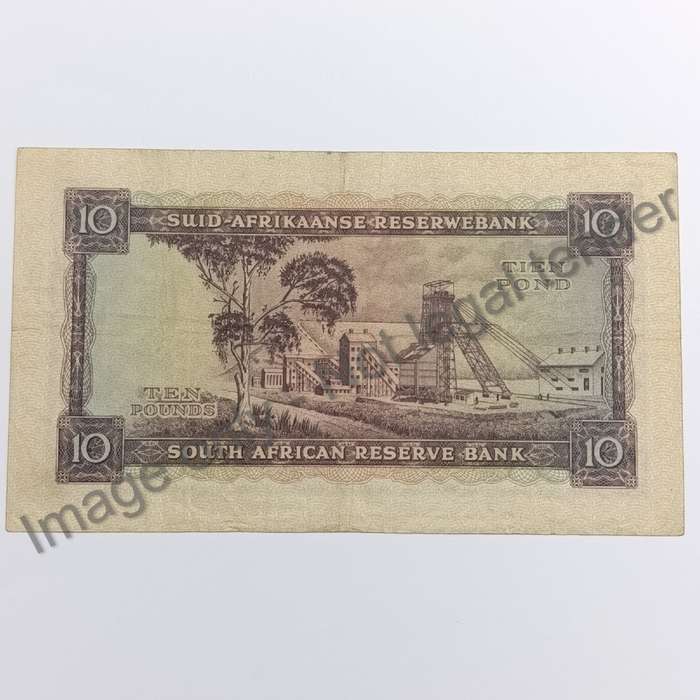 MH de Kock Banknote Ten Pounds 1955 EF