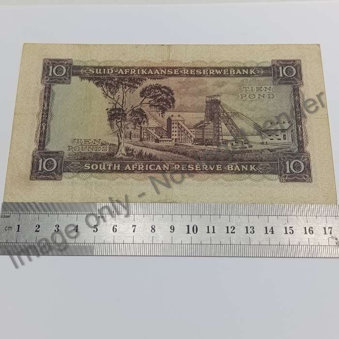 MH de Kock Banknote Ten Pounds 1955 EF