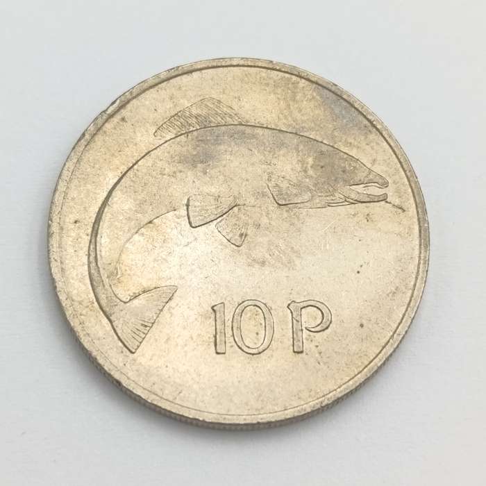 Ireland 1976 Ten pence - double strike on EIRE and Date visible - rare