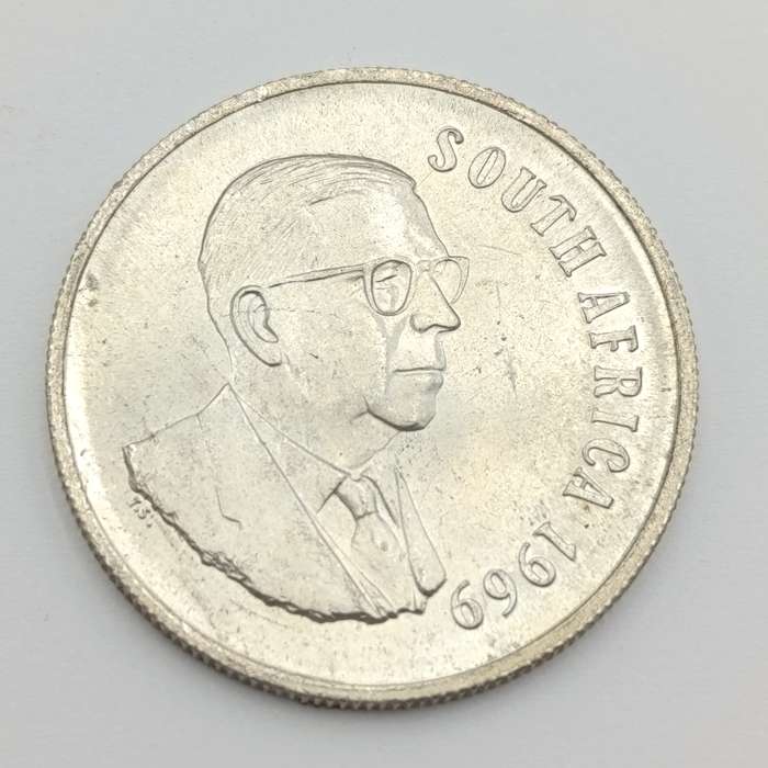 1969 South Africa R1 silver - Double Strike on South Africa