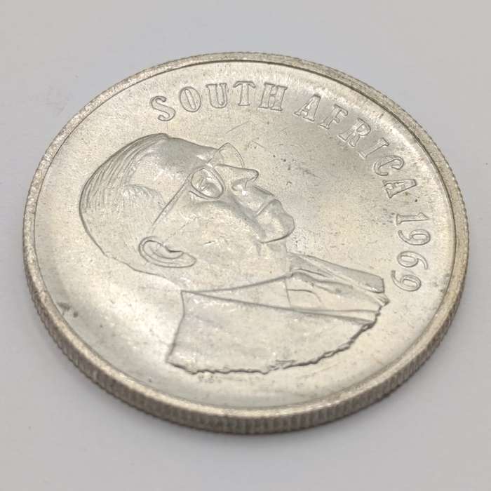 1969 South Africa R1 silver - Double Strike on South Africa