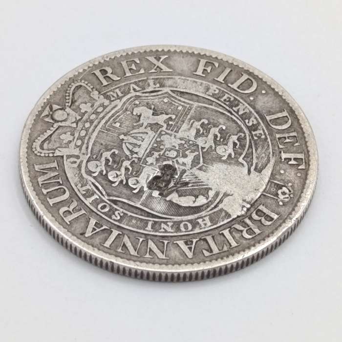 Britain 1818 George 3 half crown with Assay chop (rare) + Number chop used in China