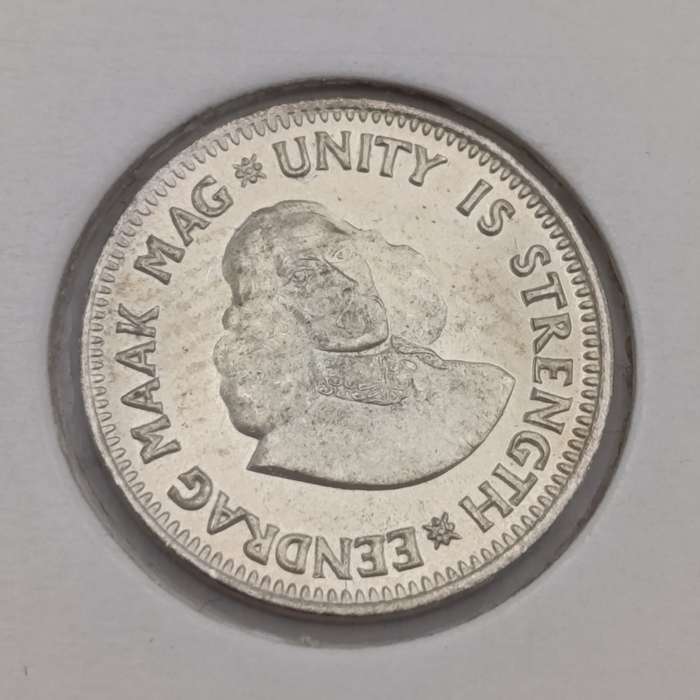 Set of RSA 1961 to 1964 silver 2 1/2 cent tickeys - uncirculated