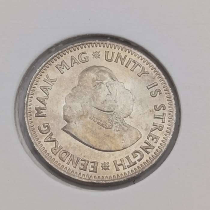 Set of RSA 1961 to 1964 silver 2 1/2 cent tickeys - uncirculated
