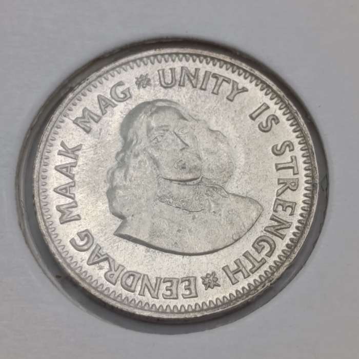 Set of RSA 1961 to 1964 silver 2 1/2 cent tickeys - uncirculated