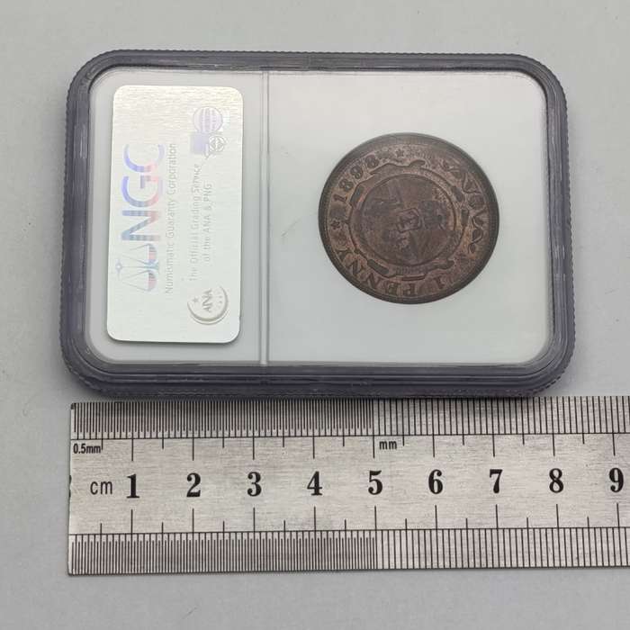 1898 ZAR Kruger Penny graded MS63 RB by NGC