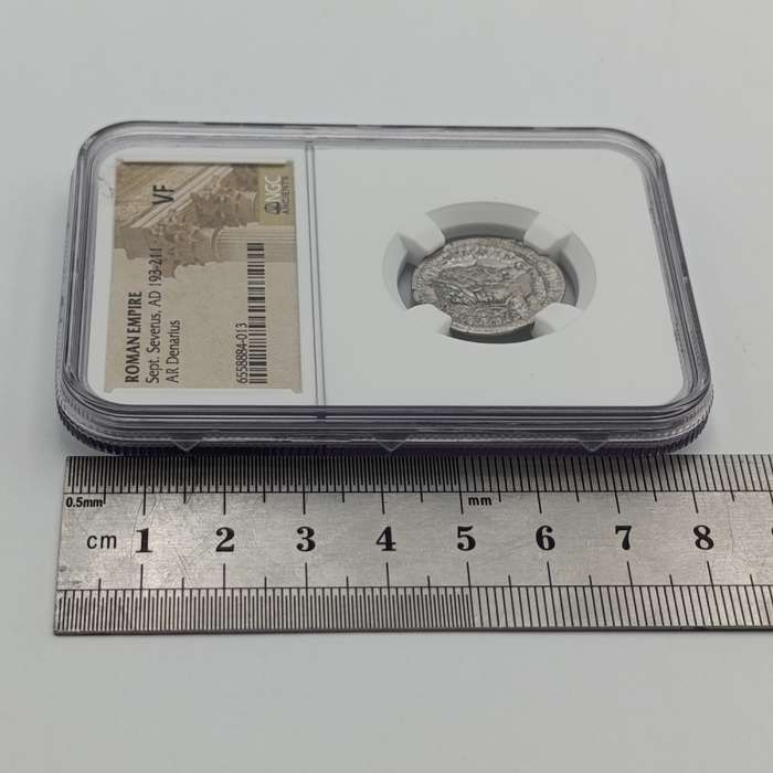 Roman Empire Septimius  Severus AD 193-211 AR Denarius graded VF by NGC Ancients