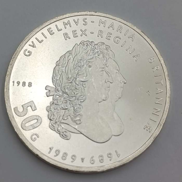 Netherlands 1988 silver 50 golden