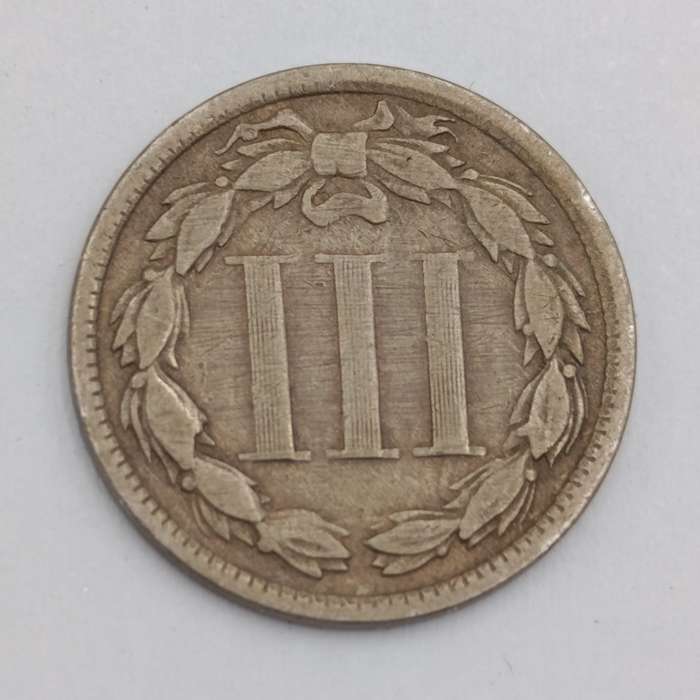 USA 1865 Nickel three cents