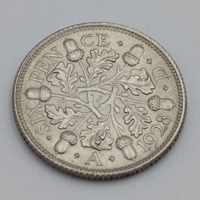 Great Britain 1928 six pence AU+