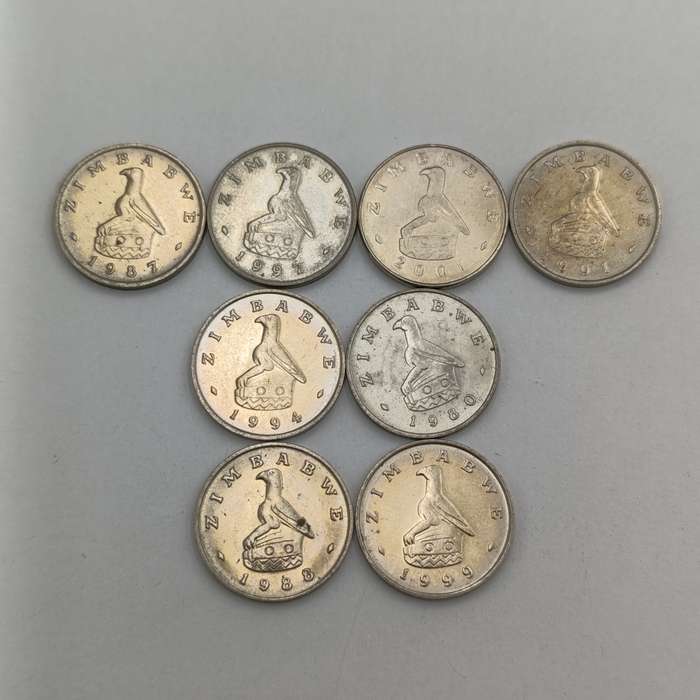 Zimbabwe lot of 8 x 10 cent coins - excellent condition
