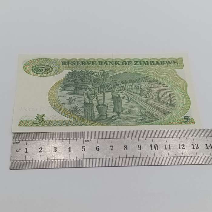 Zimbabwe 1983 Harare $5 Pick 2c uncirculated replacement banknote