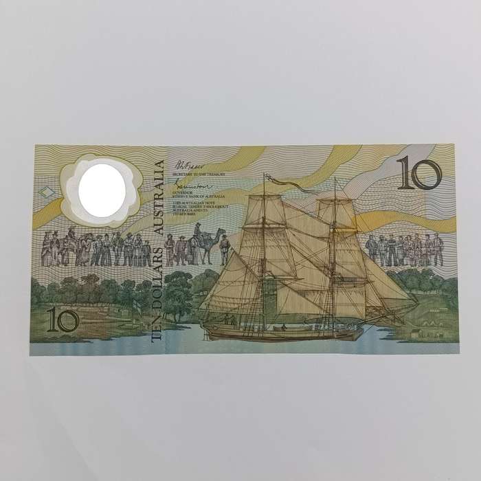 Australia 10 dollars banknote first polymer uncirculated