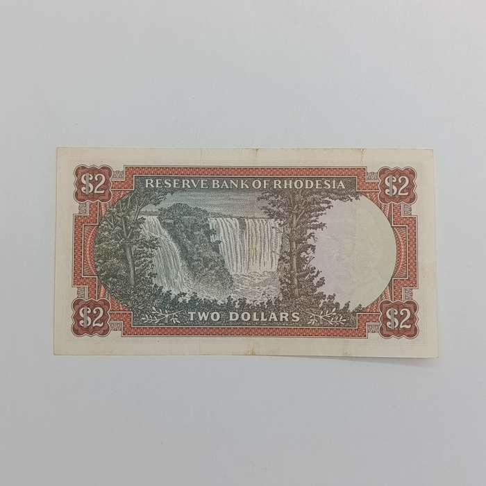 Rhodesia Two dollars banknote 4 January 1972 XF+
