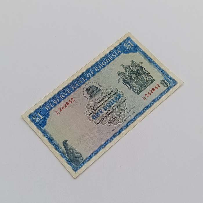 Rhodesia One dollar banknote 1 Nov 1976 - VF+