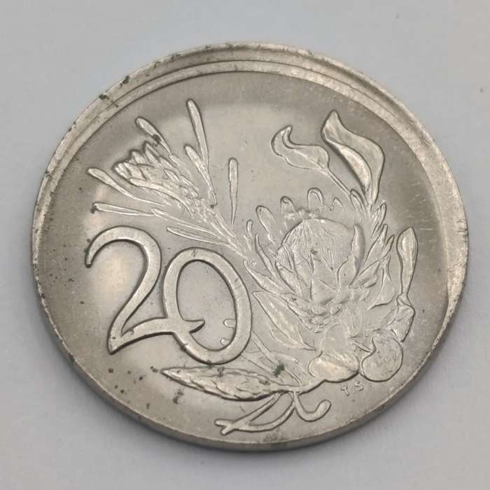 South Africa 1989 Error 20 cent - misstruck