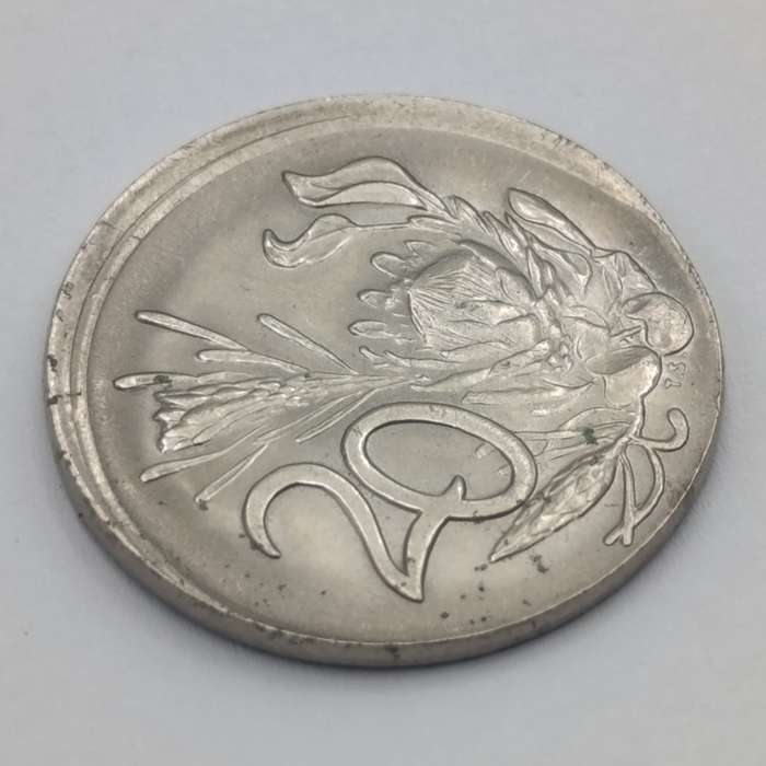 South Africa 1989 Error 20 cent - misstruck