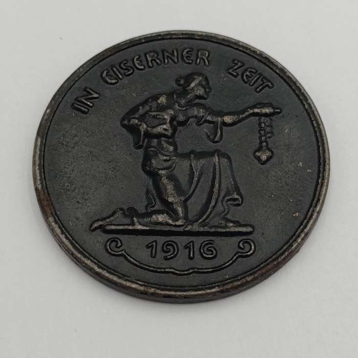 WW1 funding German medallion "I gave gold for defence and took iron for honor" rarely seen