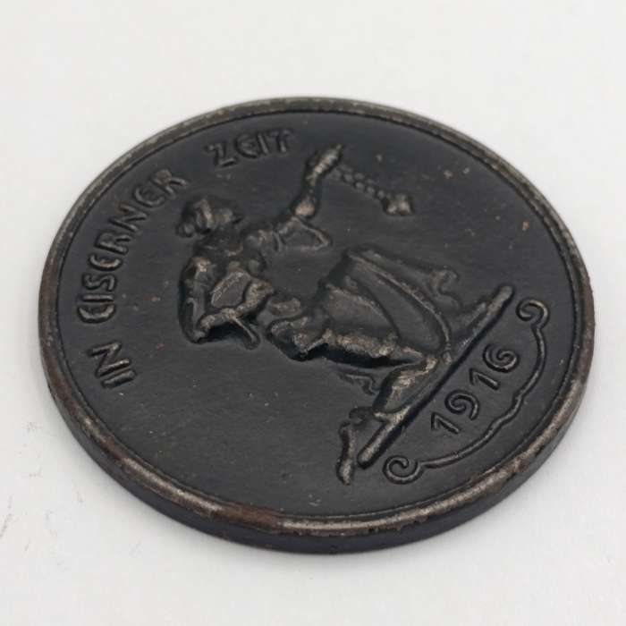 WW1 funding German medallion "I gave gold for defence and took iron for honor" rarely seen