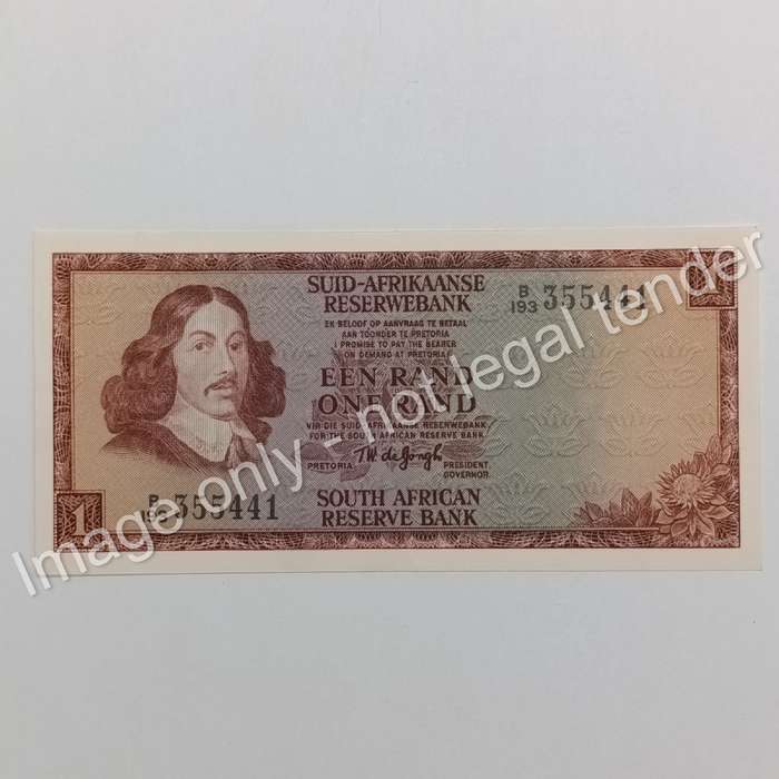 Lot of 10 TW de Jongh 2nd issue 1973 R1 banknotes - uncirculated with consecutive numbers
